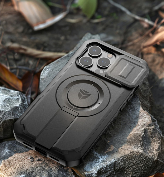 Броньований чохол для iPhone 15, Dexnor CamProtect MagSafe, зелений (Дві рамки)