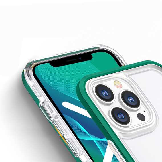 Чехол ERBORD Hybrid Frame для iPhone 13 Pro, Зелёный 