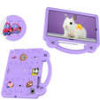 Детский чехол для Samsung Galaxy Tab S6 Lite 10.4 2020/2022 / Tab A7 2020 T500 / T505 / Tab S6 T860/T865, Cute Patterns, с подставкой, фиолетовый