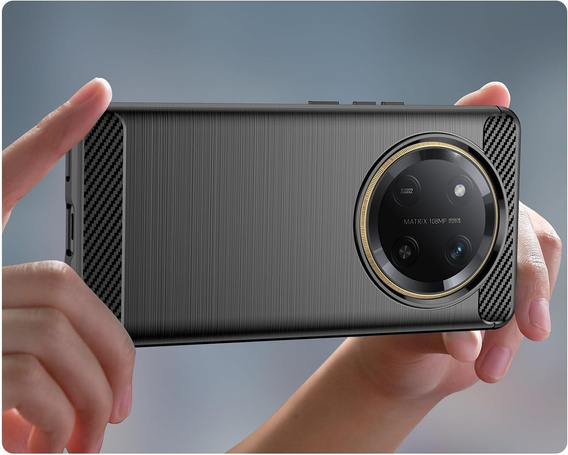 Чехол до Honor Magic 7 Lite, Carbon, чёрный