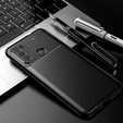Чехол до Motorola Moto G60, Carbon Gel, чёрный