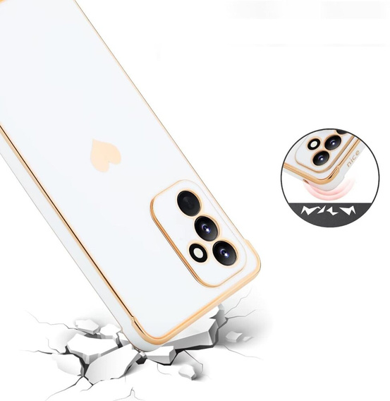 Чохол для Samsung Galaxy A25 5G, Electro heart, білий + Full Glue Ceramic Glass