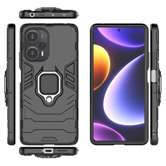 Чoхол до Poco F5 5G, Kickstand Ring, чорний