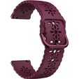 Силиконовый ремешок 20mm Soft Hollowed-out, Wine Red