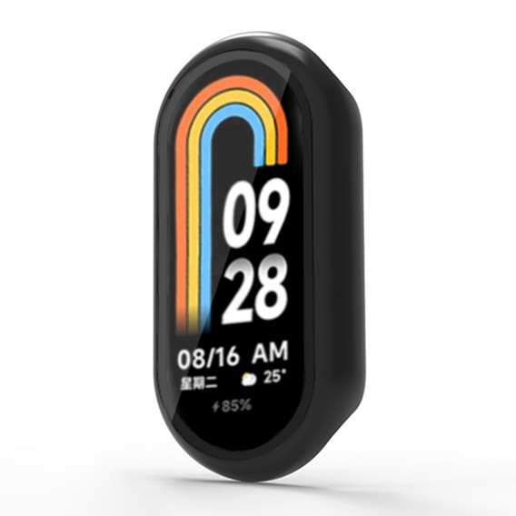 Чехол 2 в 1 + закаленное стекло для Xiaomi Smart Band 10 / 9 / 8, чёрный
