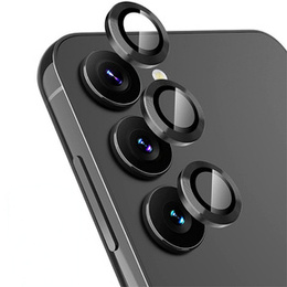 Загартоване скло для задньої камери з алюмінієвою рамкою для Samsung Galaxy A25 5G, чорне