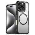 Чехол для iPhone 16 Pro, гибридный чехол Fusion Hybrid Carbon, для MagSafe, чёрный