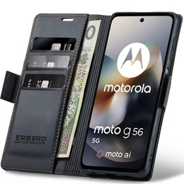 ERBORD Глянцевий гаманець Litchi з клапаном для Motorola Moto G56 5G