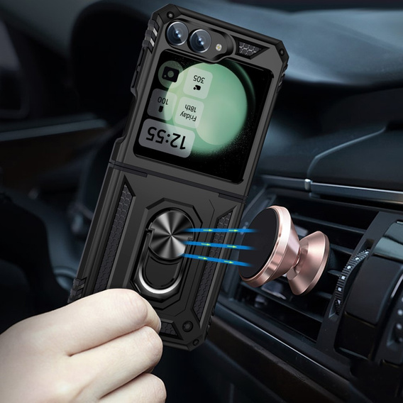 Броньований Чoхол до Samsung Galaxy Z Flip7 FE / Z Flip6, Nox Case Ring, чорний