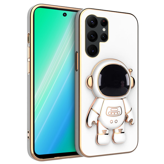Чехол до Samsung Galaxy S23 Ultra, Astronaut, белый