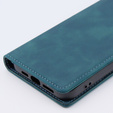 Чехол для iPhone 15 Pro, ERBORD Vintage, бумажник с клапаном, синий
