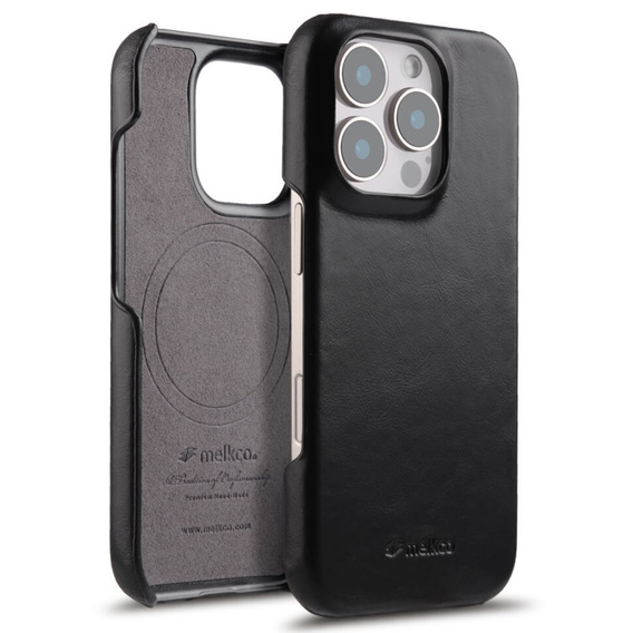 Чохол MELKCO для iPhone 16 Pro, Waxy Textured, чорний
