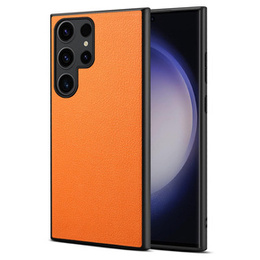 Чехол до Samsung Galaxy S24 Ultra, Calf Texture, оранжевый