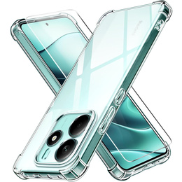 Чехол для Xiaomi Redmi Note 14 5G, Erbord Dropproof, прозрачный + стекло