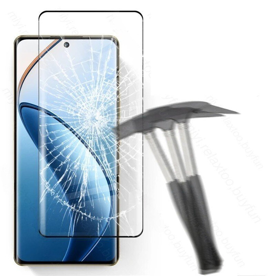 3D загартоване скло для Realme 12 Pro 5G / 12 Pro+ 5G, чорний