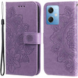Чохол-книжка для Xiaomi Redmi Note 12 5G / POCO X5 5G, Mandala Flower, фіолетовий