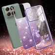 Чехол с блестками Glitter Flower для Motorola Edge 70