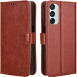 Футляр з клапаном для Samsung Galaxy M15 5G, Crazy Horse Wallet, коричневий