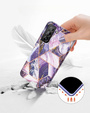 Чехол до Samsung Galaxy S22, Suritch Full Body Marble, фиолетовый