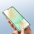 Чехол для Samsung Galaxy S24 FE, Magnetic Dual Glass, зелёный