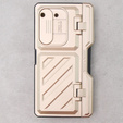 Чохол для Samsung Galaxy Z Fold5 5G, Kickstand case, з підставкою та склом, золотий