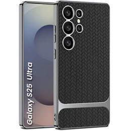 Чoхол до Samsung Galaxy S25 Ultra, GKK Woven Leather, чорний