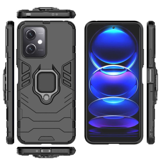 Чoхол до Xiaomi Redmi Note 12 5G / POCO X5 5G, Kickstand Ring, чорний