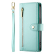 Чохол-книжка для Samsung Galaxy S24 FE, Wallet Zipper Pocket, зелений