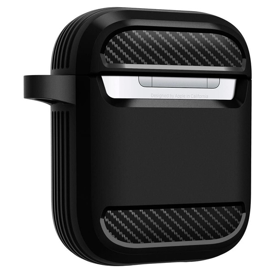 Чeхол до Airpods, SPIGEN, Rugged Armor, Matte Black