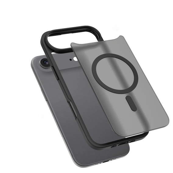 Матовий чохол для iPhone Air, для MagSafe, напівпрозорий чорний