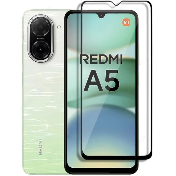 3D загартоване скло для Xiaomi Redmi A5, чорна рамка