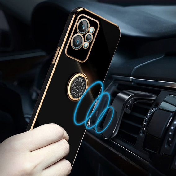 Чехол до Realme GT2 Pro, Electro Ring, чёрный