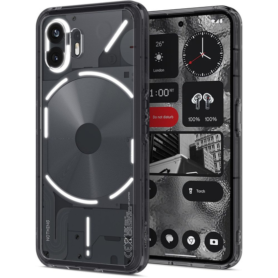 Чoхол Spigen до Nothing Phone 2, Ultra Hybrid, Space Crystal, Szare