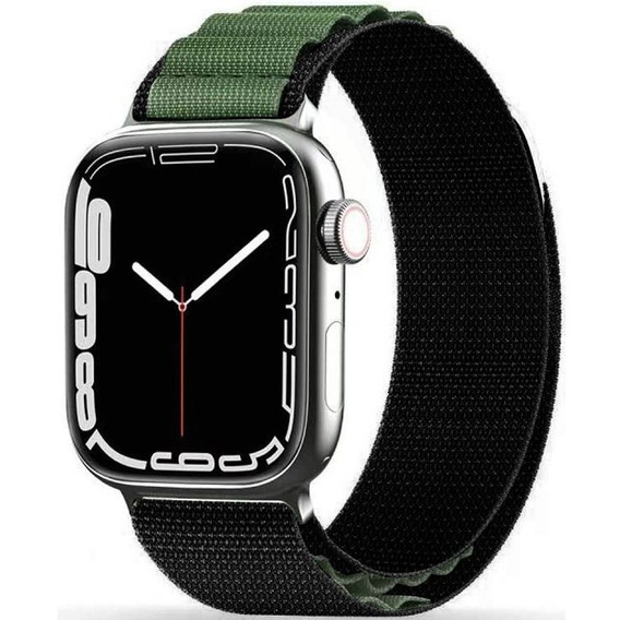 Нейлоновий ремінець до Apple Watch 1/2/3/4/5/6/7/8/SE/ULTRA 42/44/45/49 MM, Green / Black