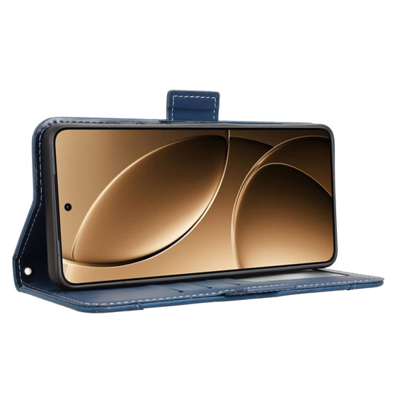 Футляр з клапаном для Xiaomi Poco F7 Ultra, Card Slot, темно-синій
