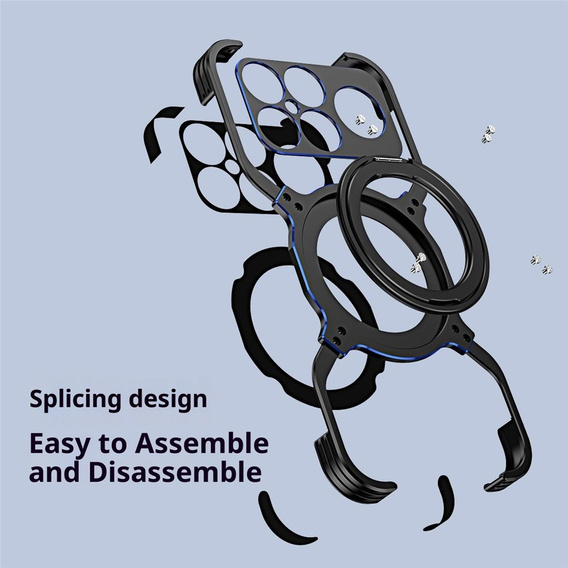 Чохол Metal Bumper з магнітом і підставкою для Xiaomi Poco F8 Ultra