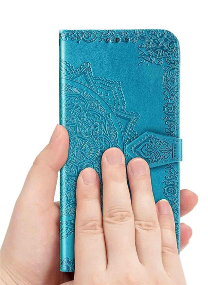 Откидной чехол для Oppo Reno 11F 5G, Mandala, синий