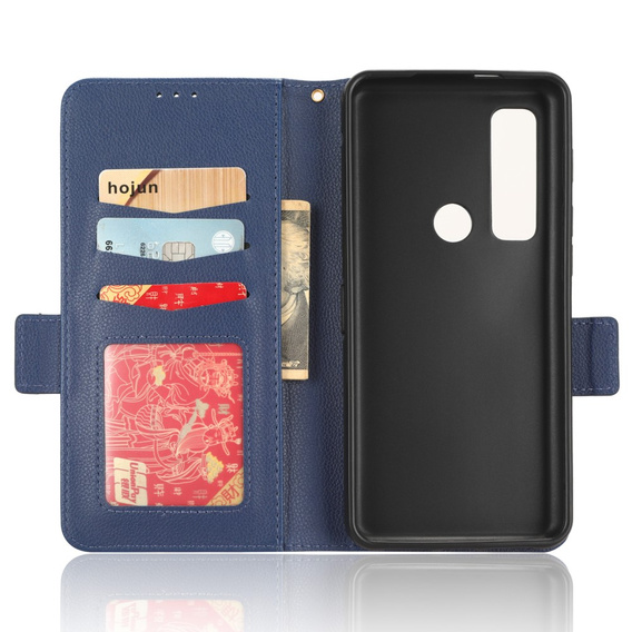 Откидной чехол для Cat S75 5G, Wallet Litchi Magnet, темно-синий