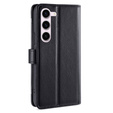 Откидной чехол для Samsung Galaxy S23, Wallet Zipper Pocket, чёрный