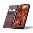 Чехол CASEME для Xiaomi do Redmi Note 9s / 9 Pro, Leather Wallet Case, бордовый
