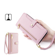 Откидной чехол для iPhone 14, Wallet Zipper Pocket, розовый
