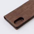 Чехол для Oppo A78 4G, ERBORD Vintage, бумажник с клапаном, кофе