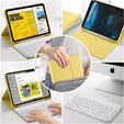 Чехол с подсвечиваемой bluetooth-клавиатурой для iPad 10.9 2022 (10 gen.), жёлтый