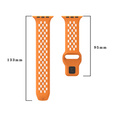 Силиконовый ремешок для Apple Watch 1/2/3/4/5/6/7/8/SE/ULTRA 42/44/45/49MM, оранжевый