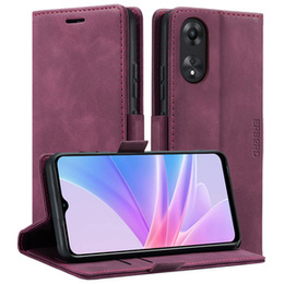 Чехол для Oppo A78 5G, ERBORD Vintage, бумажник с клапаном, красный