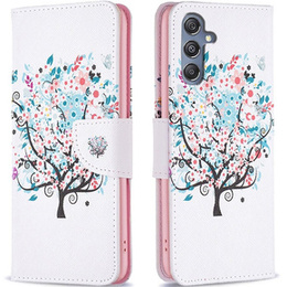 Откидной чехол для Samsung Galaxy M34, Wallet, colorful tree, белый