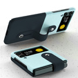 Чехол Wristband Kickstand для Samsung Galaxy Z Flip3 5G, Green/Cyan