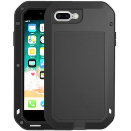 Чехол Love Mei до iPhone 8 Plus / 7 Plus, armored with glass, чёрный