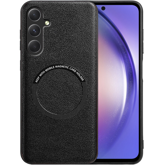 Чoхол до Samsung Galaxy A54 5G, Leather Hybrid MagSafe, чорний