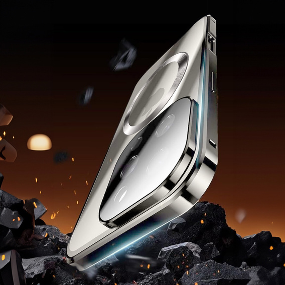 Магнітний чохол Dual Glass MagSafe для iPhone 16 Pro Max, титан